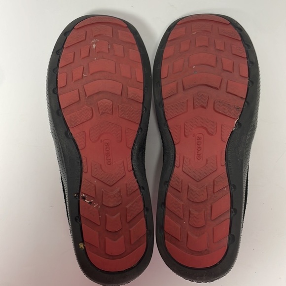 Crocs Women’s Suede Slip-On Shoes Black 8 - Picture 7 of 8
